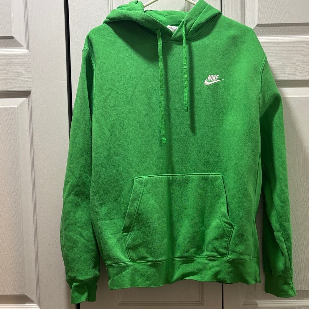 Nike Men's Vibrant Green Hoodie